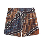 Australia River Aboriginal Dot Print Mesh Shorts
