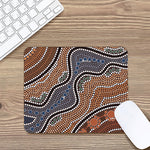Australia River Aboriginal Dot Print Mouse Pad