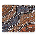 Australia River Aboriginal Dot Print Mouse Pad