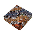 Australia River Aboriginal Dot Print Outdoor Seat Cushion Cover