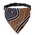 Australia River Aboriginal Dot Print Over The Collar Dog Bandana