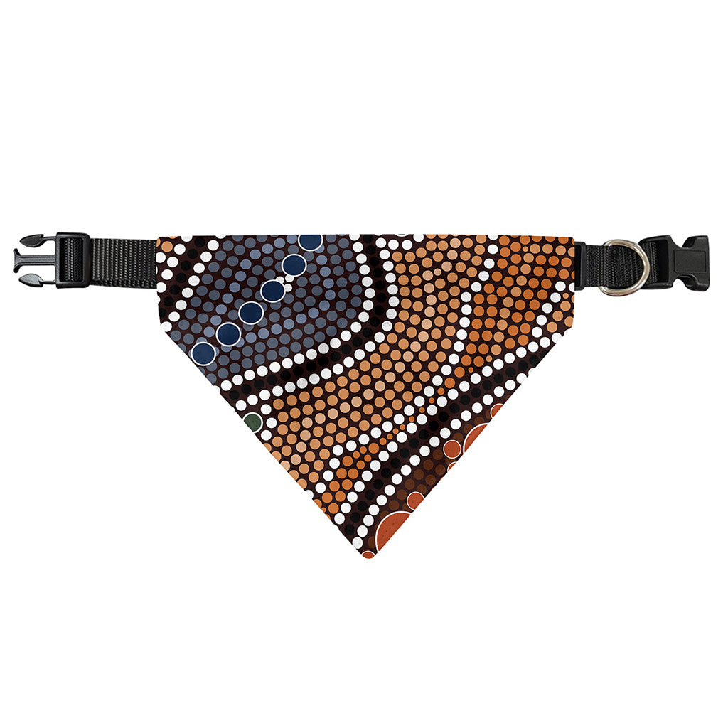 Australia River Aboriginal Dot Print Over The Collar Dog Bandana