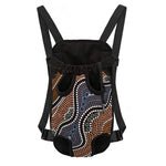 Australia River Aboriginal Dot Print Pet Carrier Backpack