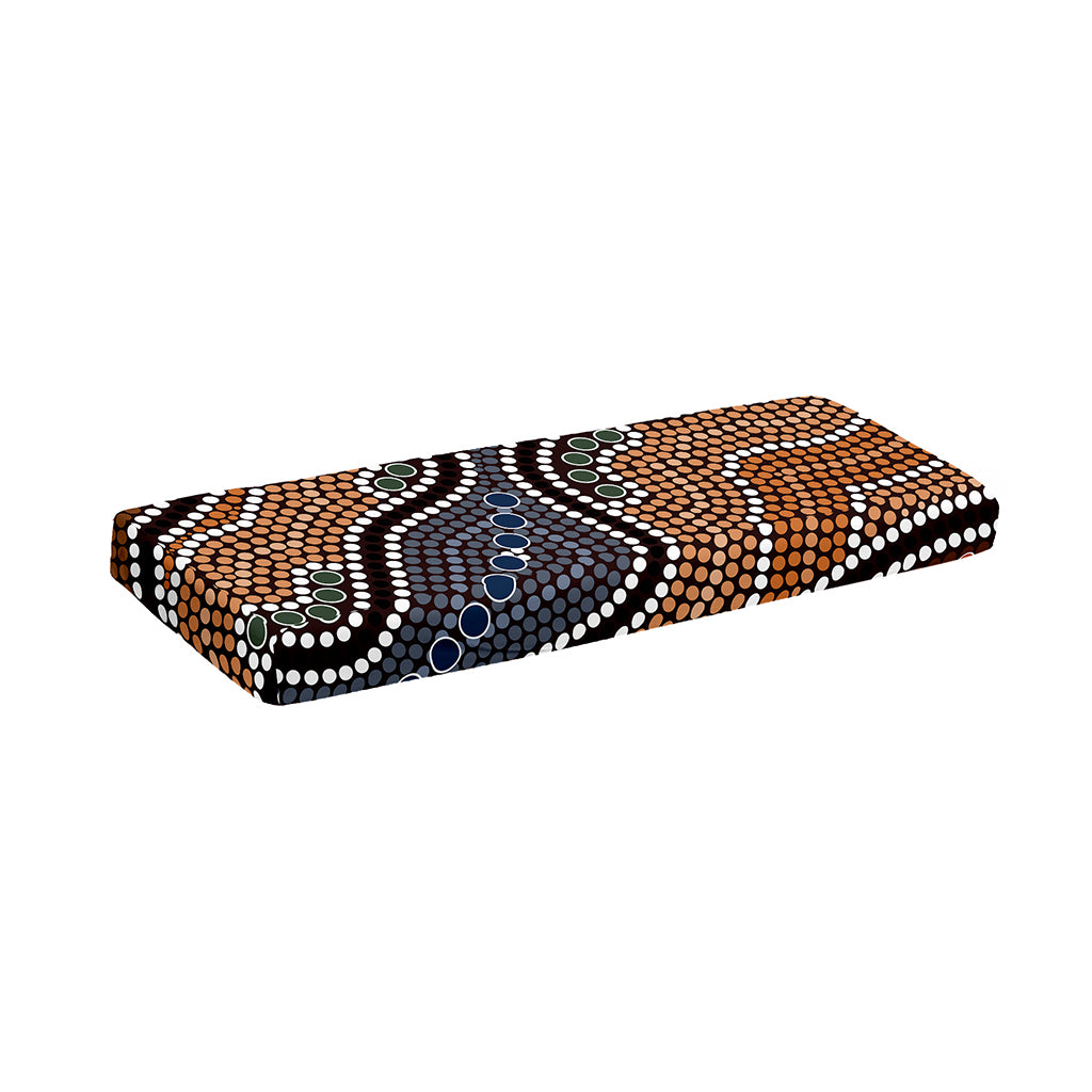 Australia River Aboriginal Dot Print Piano Keyboard Cover