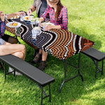 Australia River Aboriginal Dot Print Picnic Table Cover