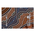 Australia River Aboriginal Dot Print Placemat