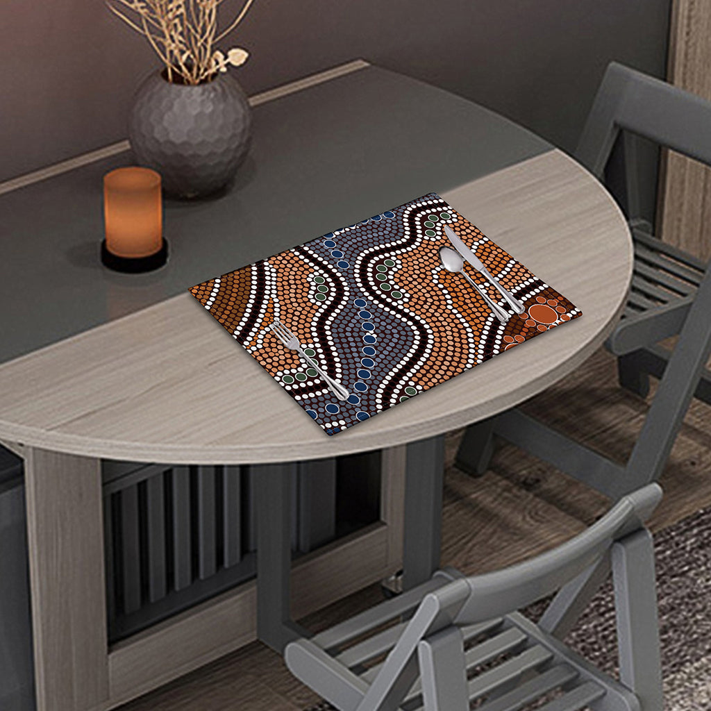 Australia River Aboriginal Dot Print Placemat
