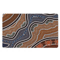 Australia River Aboriginal Dot Print Polyester Doormat
