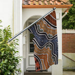 Australia River Aboriginal Dot Print Polyester Flag