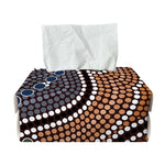 Australia River Aboriginal Dot Print Rectangle Tissue Box Cover