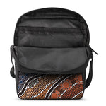 Australia River Aboriginal Dot Print Rectangular Crossbody Bag