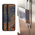Australia River Aboriginal Dot Print Refrigerator Handle Covers