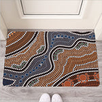 Australia River Aboriginal Dot Print Rubber Doormat