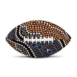 Australia River Aboriginal Dot Print Rugby Ball