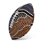 Australia River Aboriginal Dot Print Rugby Ball