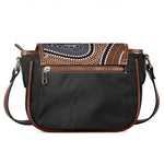 Australia River Aboriginal Dot Print Saddle Bag