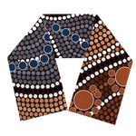 Australia River Aboriginal Dot Print Scarf