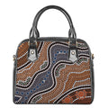 Australia River Aboriginal Dot Print Shoulder Handbag