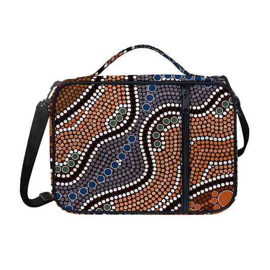 Australia River Aboriginal Dot Print Shoulder Strap Bible Bag