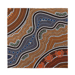 Australia River Aboriginal Dot Print Silk Bandana