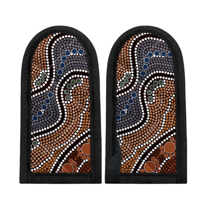 Australia River Aboriginal Dot Print Skillet Handle Cover