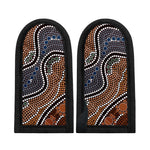 Australia River Aboriginal Dot Print Skillet Handle Cover