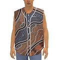 Australia River Aboriginal Dot Print Sleeveless Baseball Jersey