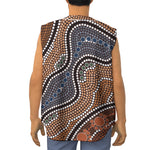 Australia River Aboriginal Dot Print Sleeveless Baseball Jersey