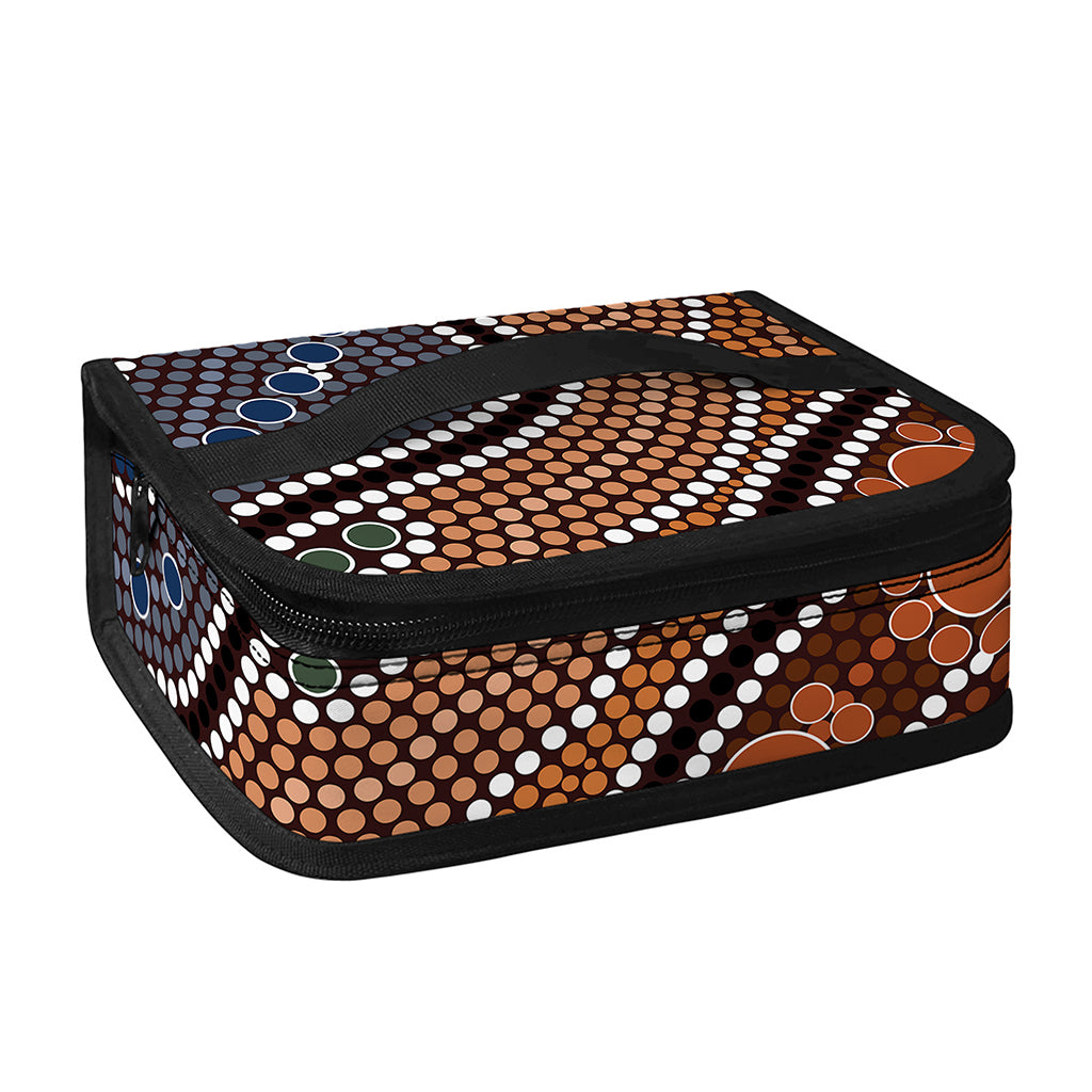 Australia River Aboriginal Dot Print Small Lunch Bag