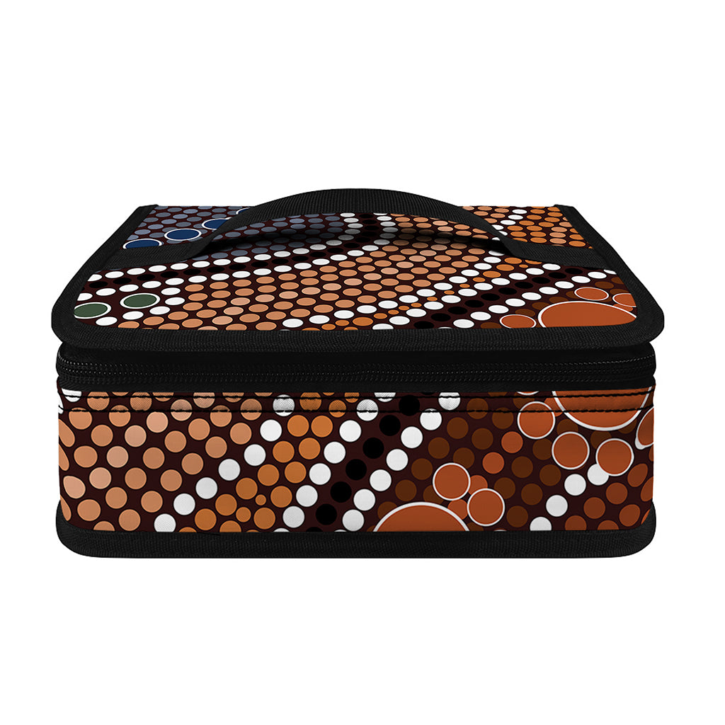 Australia River Aboriginal Dot Print Small Lunch Bag