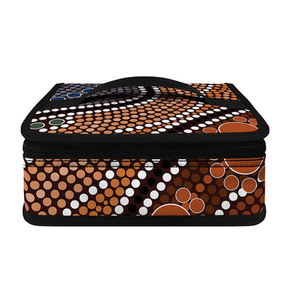 Australia River Aboriginal Dot Print Small Lunch Bag