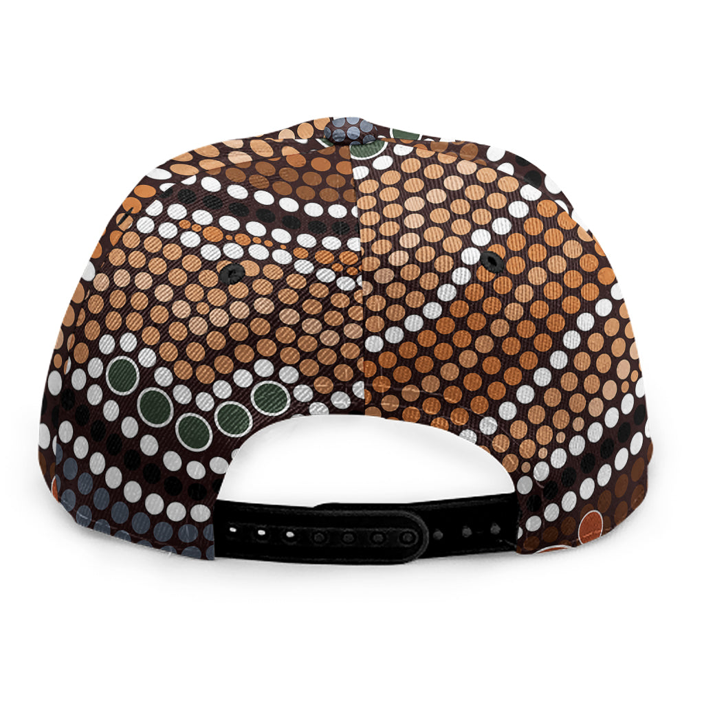 Australia River Aboriginal Dot Print Snapback Cap