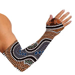 Australia River Aboriginal Dot Print Sun Protection Arm Sleeves