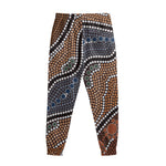 Australia River Aboriginal Dot Print Sweatpants