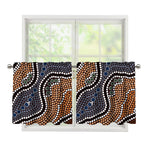 Australia River Aboriginal Dot Print Tier Curtains