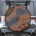 Australia River Aboriginal Dot Print Tire Cover With Camera Hole
