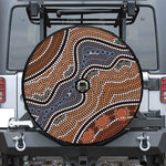 Australia River Aboriginal Dot Print Tire Cover With Camera Hole