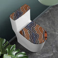 Australia River Aboriginal Dot Print Toilet Lid And Tank Cover Set