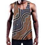 Australia River Aboriginal Dot Print Training Tank Top