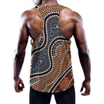 Australia River Aboriginal Dot Print Training Tank Top