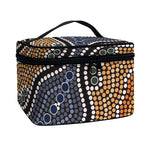 Australia River Aboriginal Dot Print Travel Makeup Bag