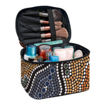 Australia River Aboriginal Dot Print Travel Makeup Bag