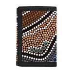 Australia River Aboriginal Dot Print Trifold Wallet