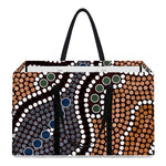 Australia River Aboriginal Dot Print Utility Tote Bag