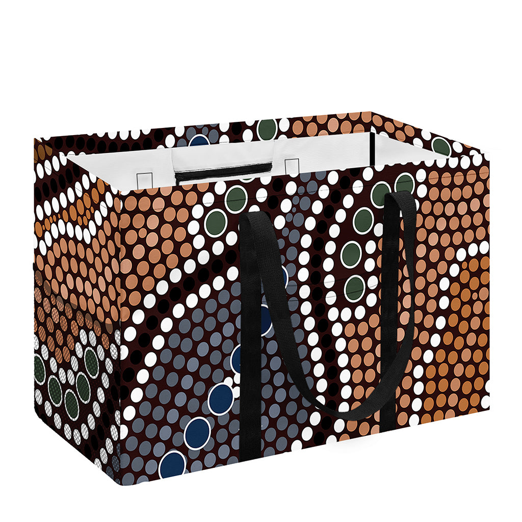 Australia River Aboriginal Dot Print Utility Tote Bag