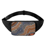 Australia River Aboriginal Dot Print Waist Bag