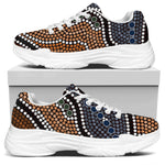 Australia River Aboriginal Dot Print White Chunky Shoes