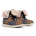 Australia River Aboriginal Dot Print Winter Boots