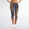 Australia River Aboriginal Dot Print Women's Capri Leggings