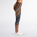 Australia River Aboriginal Dot Print Women's Capri Leggings